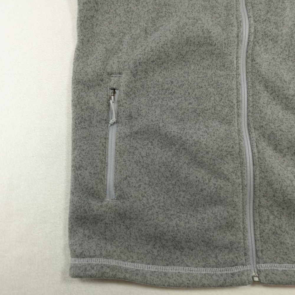 The North Face Vest Adult S/P Gray Sweater Fleece Full Zip Gorpcore Logos‎ NEW - Picture 5 of 12